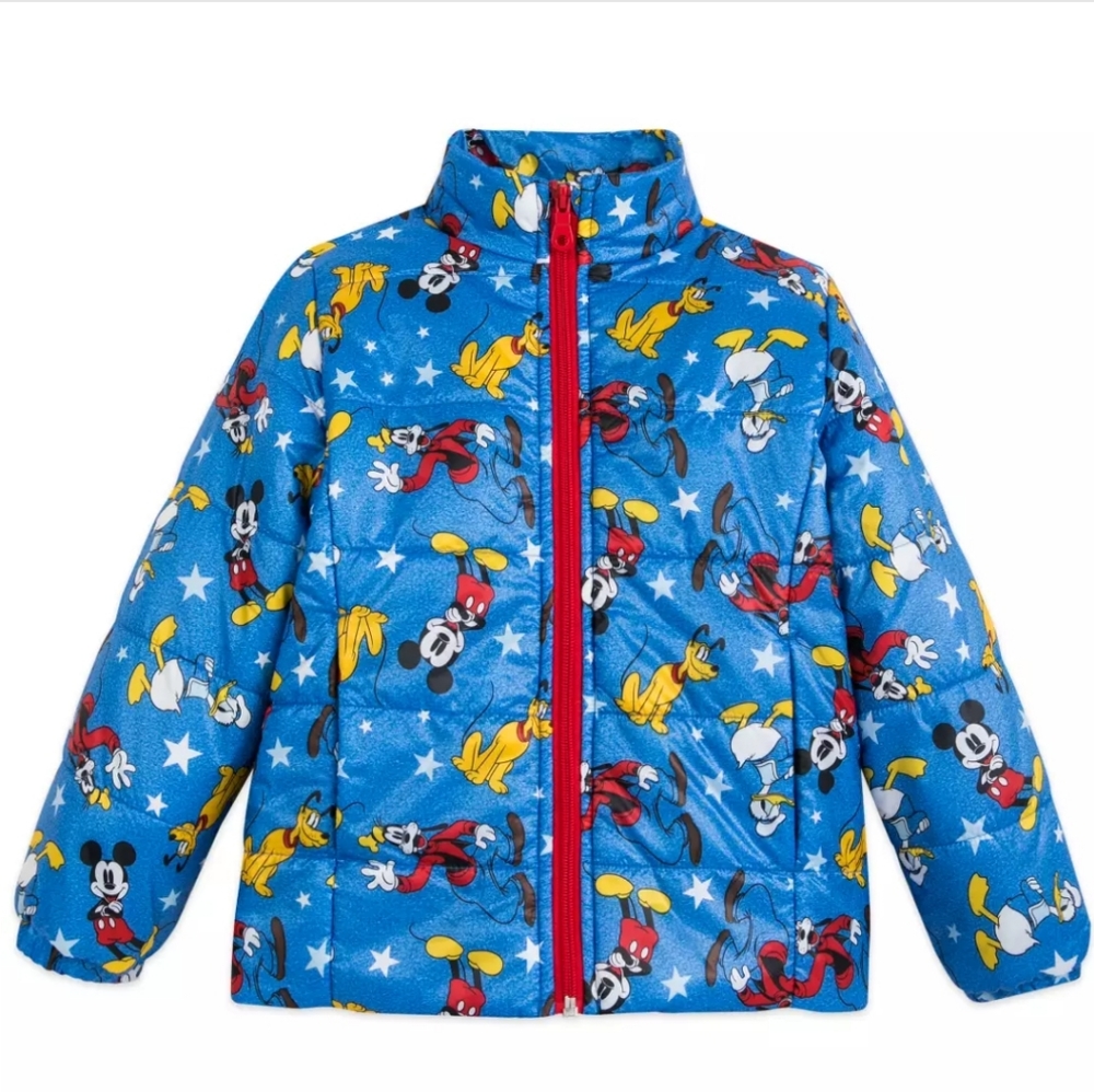 DISNEY,Mickey mouse light weight puffy jacket,Size 7-8,Size7,Size8,Blue,UNISEX,